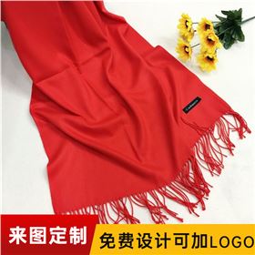 老人過生日紅圍巾——羊毛圍巾，羊絨圍巾，仿羊絨圍巾